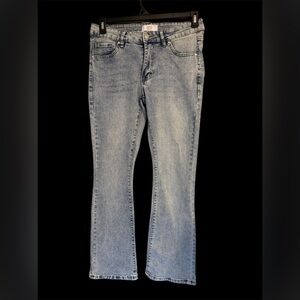 Rise Supply Women's Light Blue Straight Flare Jeans